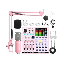 Podcast Equipment Bundle: SN800 Mixer with XLR Mic, Auto Ducking, 16-Level De...