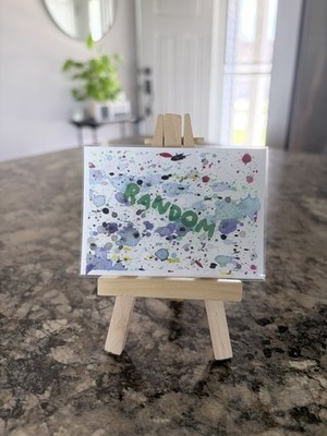 ACEO Original Mixed Media Collage Painting Art Card Random