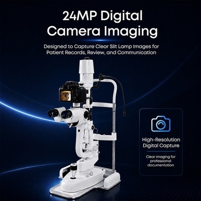 LED Digital Slit Lamp Imaging System Optical Galilean Five Steps Magnification