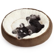 Love's cabin Round Donut Cat and Dog Cushion Bed 25in Pet Bed for Small or Me...