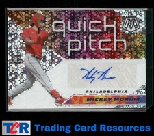 2021 Panini Mosaic #QPA-MM Mickey Moniak Quick Pitch Autographs