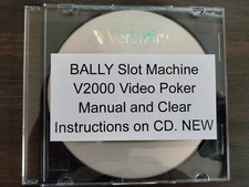 BALLY Slot Machine V2000 Video Poker Manual and Clear Instructions on CD.. NEW