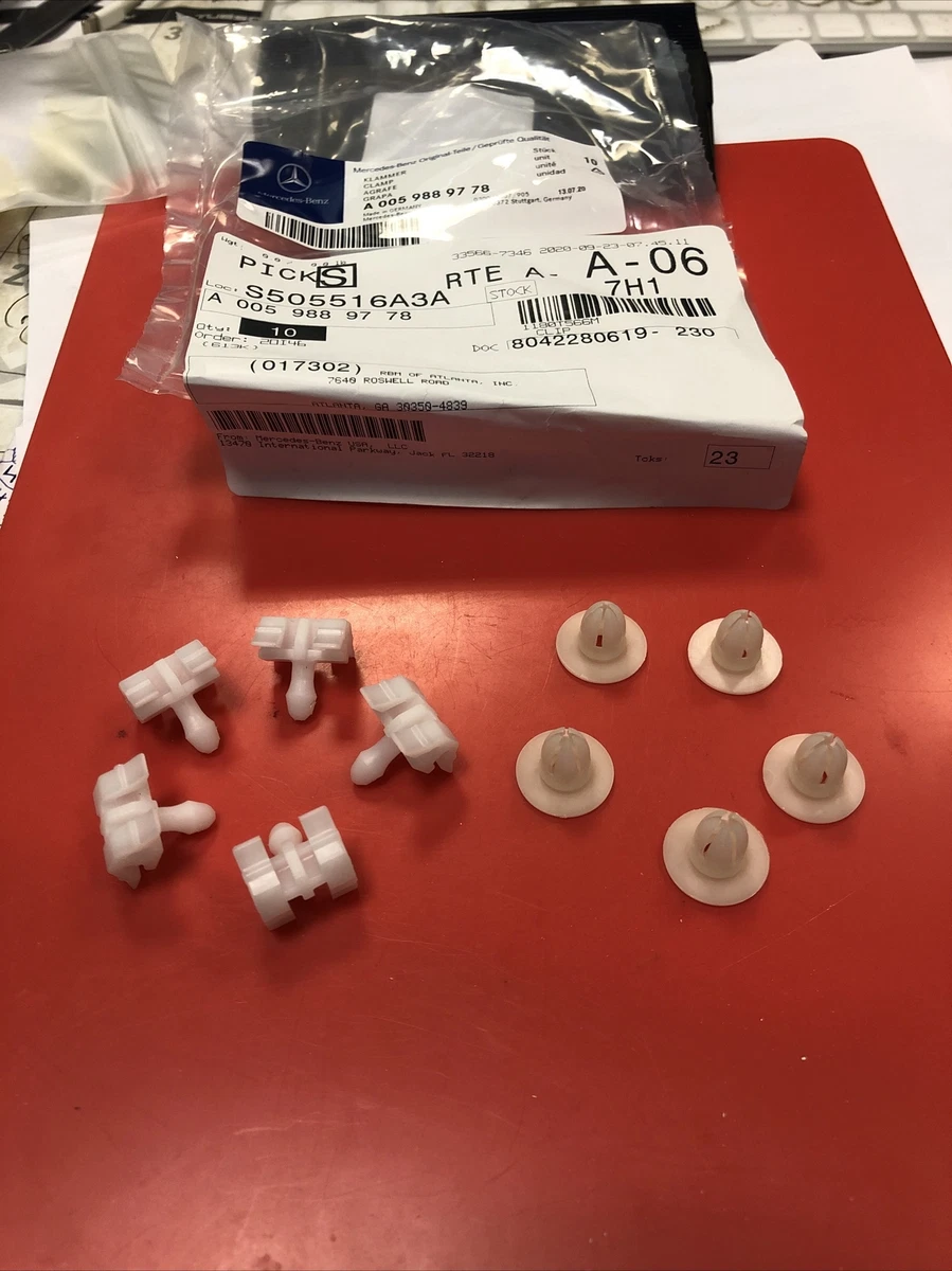 Original 5X MERCEDES CLIPS 0059889778 And 5 0019882981 Male And  