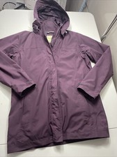 Hawkshead Women's Coat Size 12 Plum Aubergine Jacket Anorak Detachable Hood