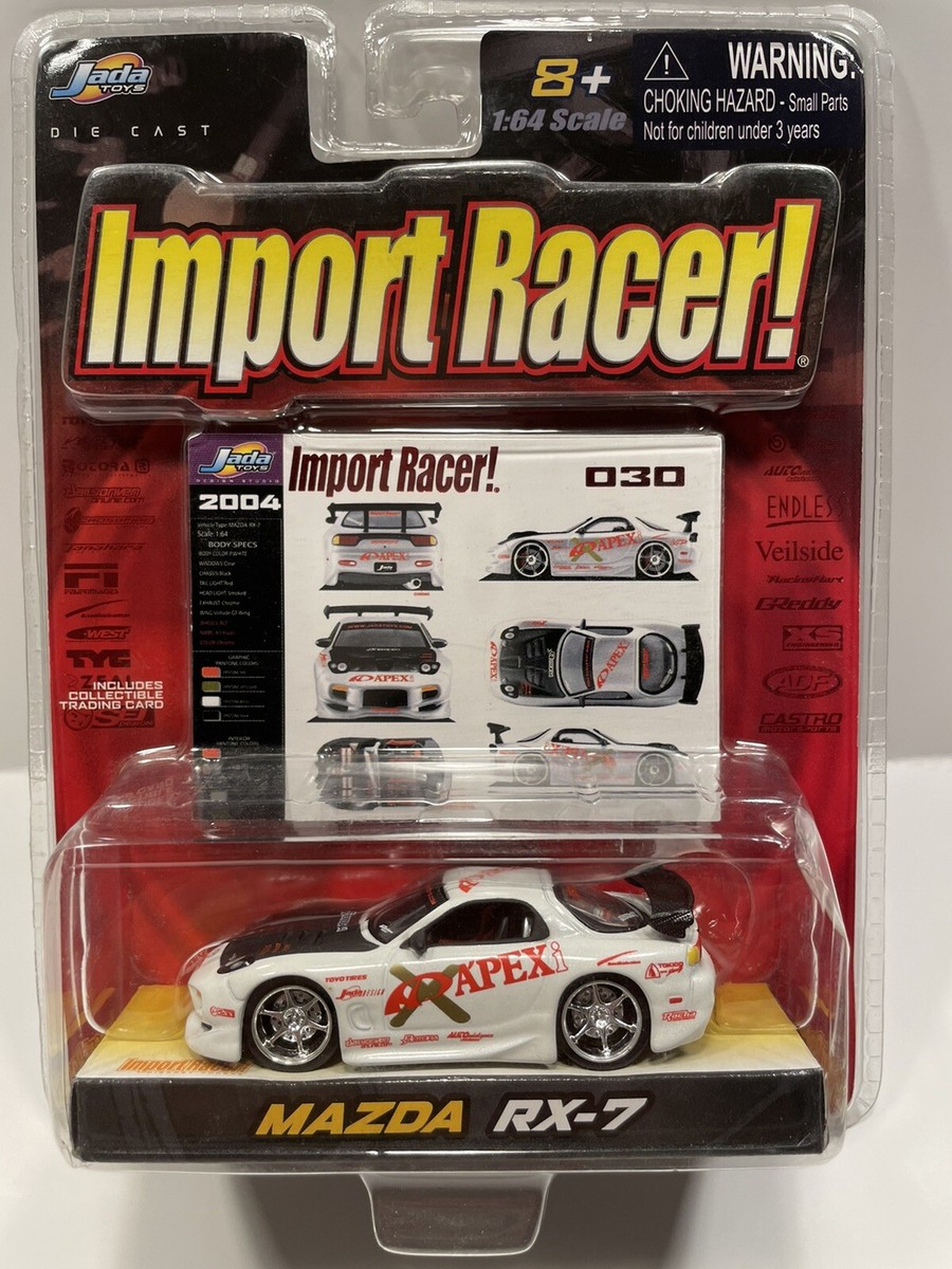ミニカー jada toys Import Racer APEX i Mazda RX-7 Import Racer Jada Toys blk/wht 030 APEXi Mazda RX-7 1:64
