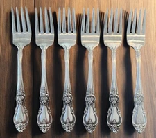 6~F.B. Rogers Stainless Steel Japan TROPEZ Salad Forks