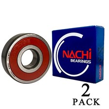 2PACK 6302-2NSE9 CM NACHI Brand Rubber Seal Ball Bearing 15x42x13 6302 2RS 6302R