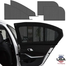 4Pcs Car / SUV Window Side Screen Sun Mesh Shade Cover Sunshade Visor Elastic US