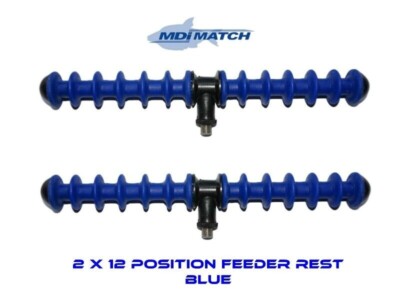 2er Pack Blue Feeder Angeln 12 Positionen Rutenauflagen für Match Friedfischangeln