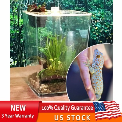 Large Acrylic Reptile Terrarium Gecko Lizard Spider Vivarium Enclosure Tank