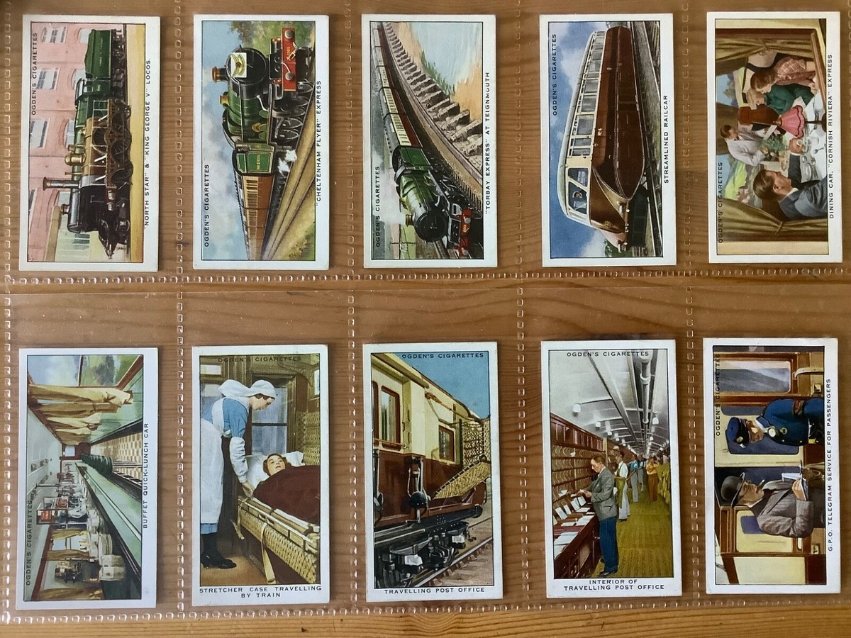 ogden's cigarette cards value Cigarette Cards. Ogdens MODERN RAILWAYS 1936 Full set of 50 cards