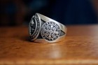 Men's 925 Sterling Silver Catholic Benedictine Ring - Brand New