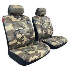 For Toyota Tacoma Front Cotton Canvas Desert Army Camo Car Seat Covers