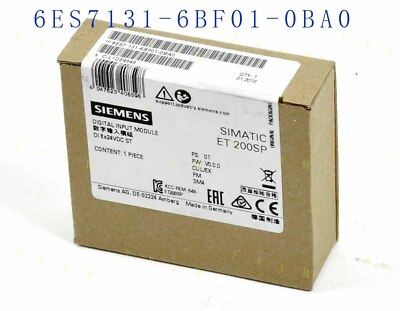 New Siemens 6ES7131-6BF01-0BA0 6ES7 131-6BF01-0BA0 ET 200SP Digital input module