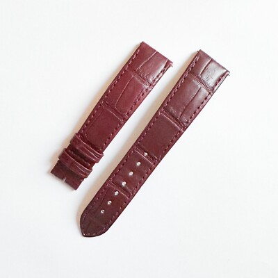 Original Cartier Armband Burgund Krokodilleder 19 mm Enden
