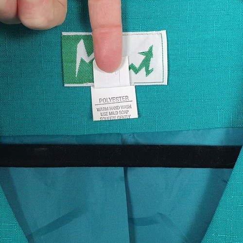 Mint Brand Size 18 Short Sleeve Button Blazer Top Blouse Women Vintage Green 80s - Foto 8 di 10