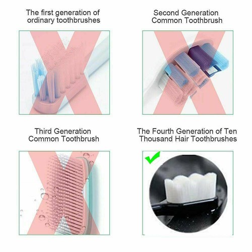 4 x Nano Ultra-fine Wave Toothbrush Soft Bristles Adult/Children Oral-Care-Clean - Picture 12 of 13