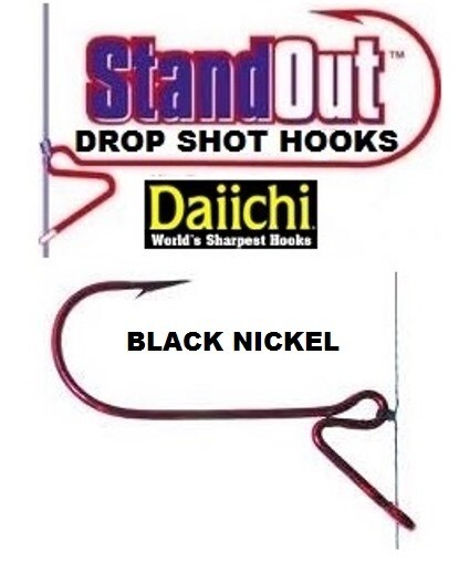 black nickel fishing hooks Standout ST4ZS-6 Finesse Bass Hook Black Nickel