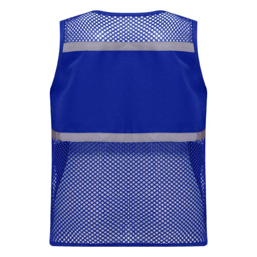 Kids Girls Boys Vest Mesh Reflective Volunteer High Visibility Activities Tops - Picture 25 of 61