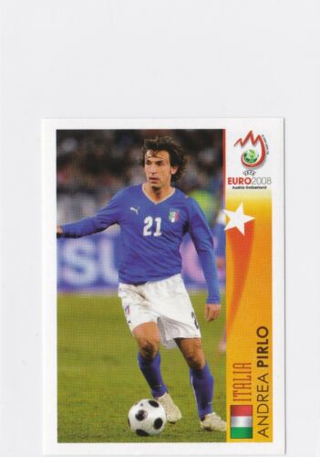 Autocollants de football Andrea Pirlo 2008 Panini UEFA Euro #501 Italie vintage - Photo 1/3