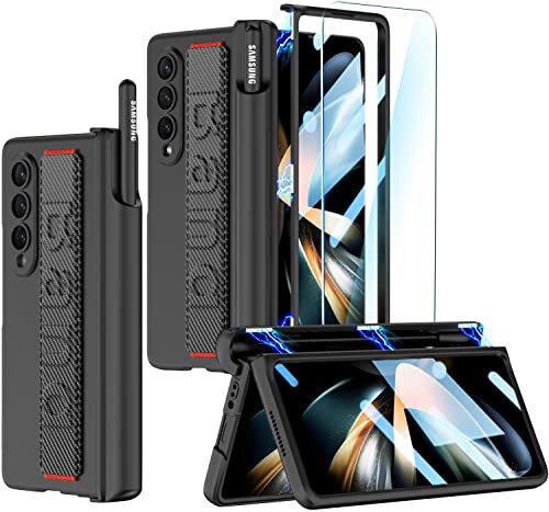 SOUTEM per Samsung Galaxy Z Fold 4 Custodia con Cinturino da Polso e (u1l)