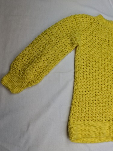 Vintage Knit Sweater Women's Medium Handknit Extra Soft Yellow - Picture 11 of 17