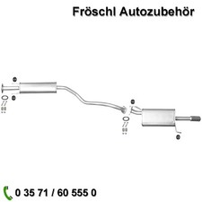 für Nissan Juke 1,6 F15 Mitteltopf Endtopf Auspuff Anlage mit Anbausatz a*