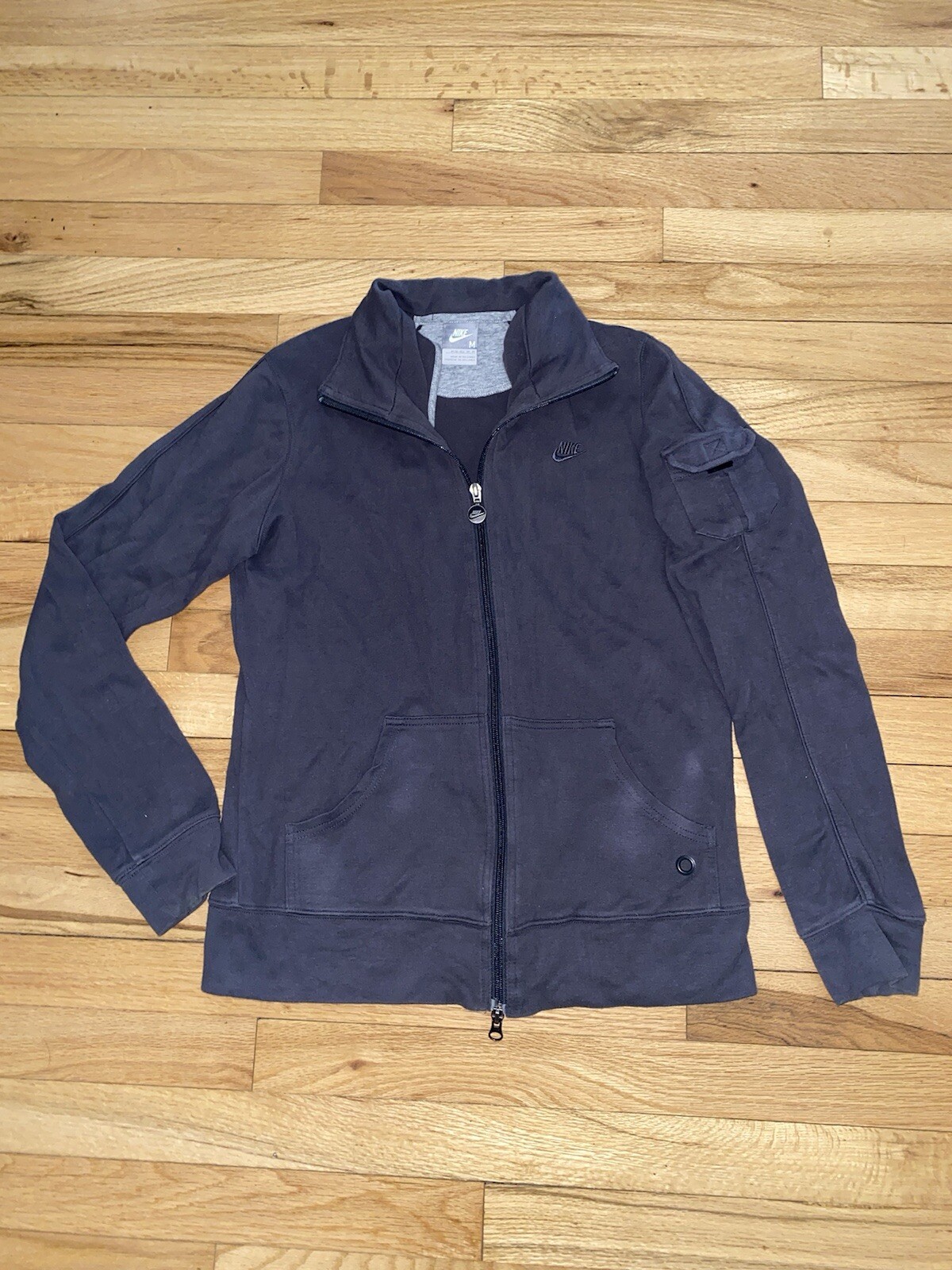 Nike Jacket Womens M Medium Grey Basic Full Zip L… - image 2