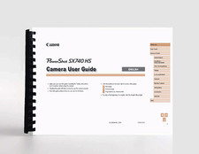 Owners Manual for Canon SX740 HS Power Shot Camera