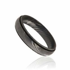 New 5mm Wide Damascus Steel Ring