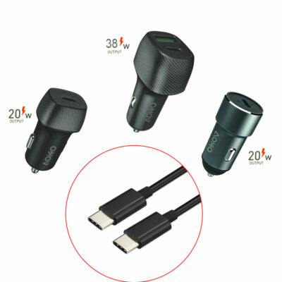 Cellong USB-C Car Charger 20W PD Power Adapter Fast Charging + Cable Optional