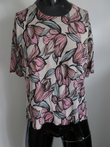 NWT LOFT Ann Taylor Size S Rayon Blend Floral Print Cropped Tunic Top