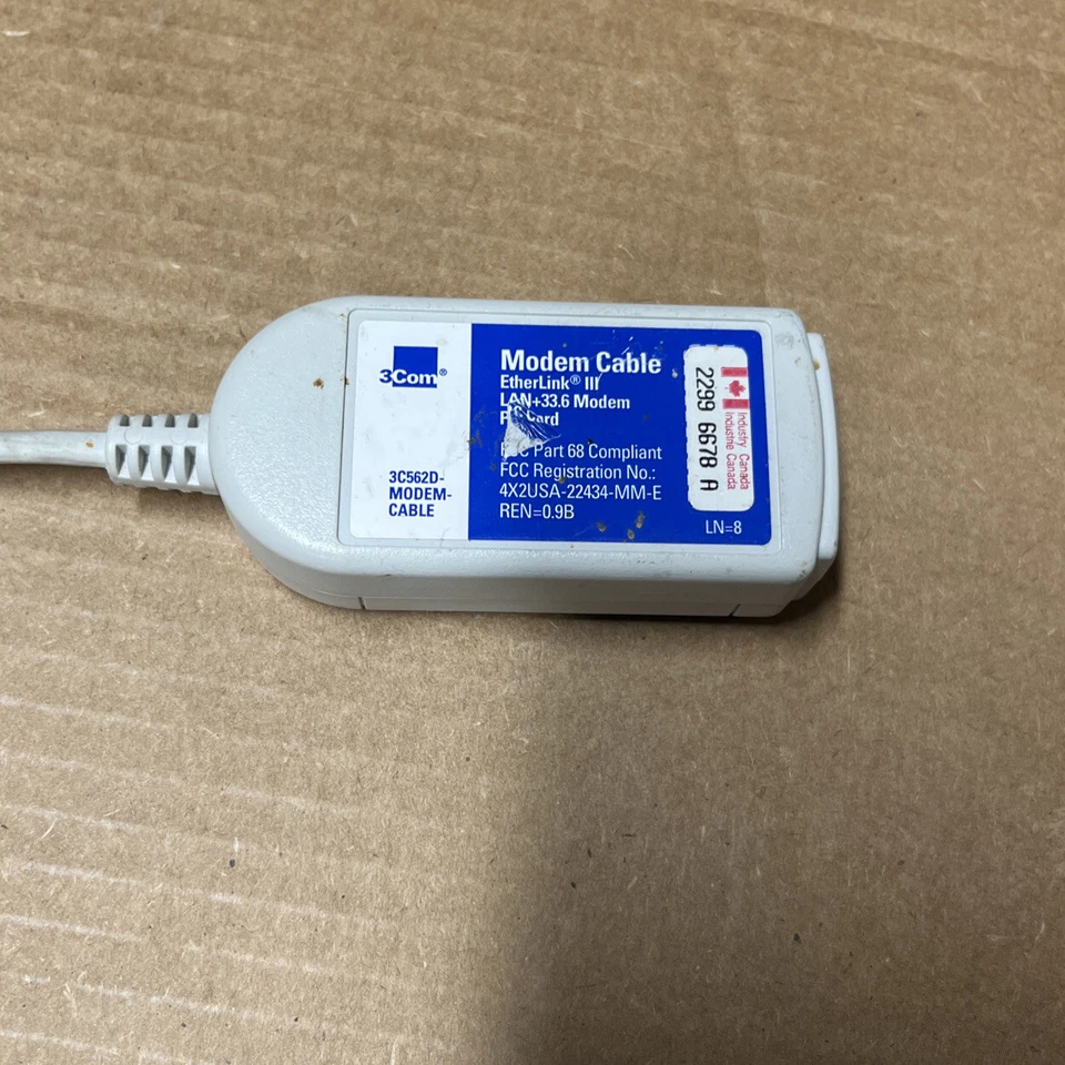 3C562D Modem Cable 3C562D-Modem-Cable-Modem-Cable Lan+33.6 modem - Image 2 of 4