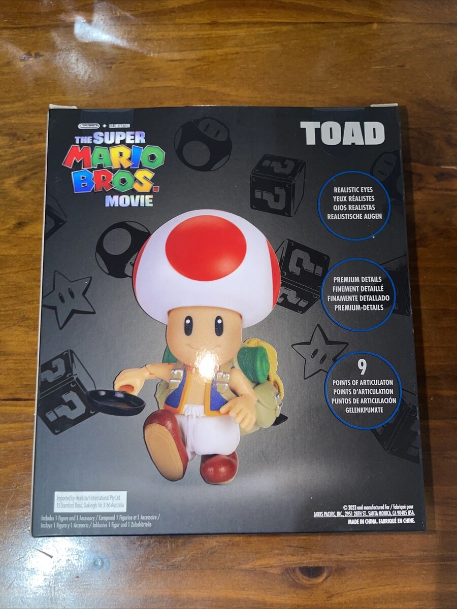 Super Mario Movie 5 inch Toad Action Figure with Frying Pan Accessory 