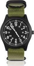Men's Military Field Watch Quartz Waterproof Tactical Army Sport Wristwatch Date