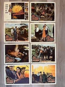NIGHT THE WORLD EXPLODED LOBBY CARDs SET OF 8 MOVIE POSTERS 1957 CROSBY GRANT