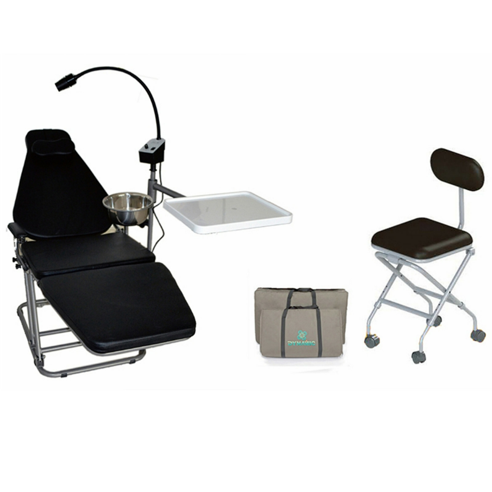 DU32L Foldable Portable Dental Chair with LED Light Doctor's Chair and Nylon Bag eBay
