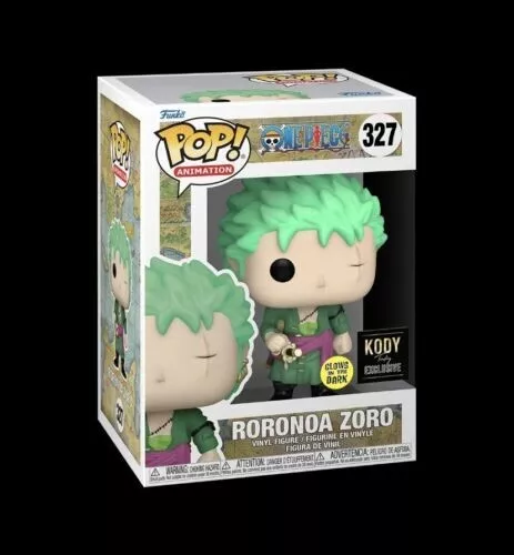 Funko Pop One Piece Roronoa Zoro #327 Kody Trading Glow in the Dark Ex –  Animetasia