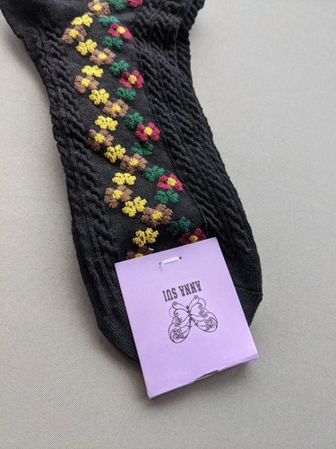 Anna Sui - Nylon-Over-Knöchelsocken - KOSTENLOS UK P&P für 5 - Bild 4 von 5