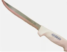 Dexter SofGrip, 8", Tiger Edge Slicer, White Handle, new  SG142-8TE-PCP