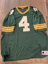 Men's Champion Green Packers Brett Favre Football Jersey 52