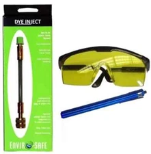 Refrigerant Leak Detector Dye Inject w/ Blacklight + Glasses (1 Pack)
