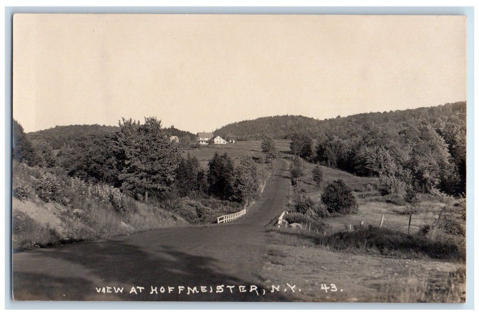 c1910's Road View Of Hoffmeister New York NY, Hamilton Co. RPPC Photo