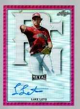 2020 Leaf Metal Perfect Game All-American Auto Pink #BALL1 Luke Leto 4/20