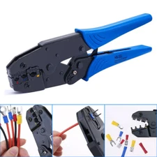 Insulated Ratchet Crimping Tool Cable Connectors Terminal Wire Crimper Pliers US