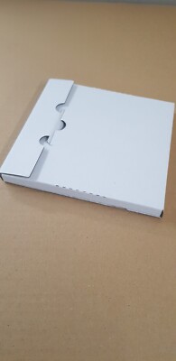 100 Stück  weiße Singleplatten Versandkartons 185x185x12mm