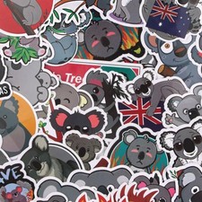 KOALA Vinyl Stickers A AUSTRALIA Animals BEAR Waterproof WATER BOTTLE Decals