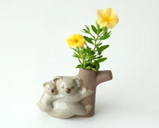 Koala Flower Mini Vase Ceramic Animal Pottery Hasami-ware Japan made Decorative