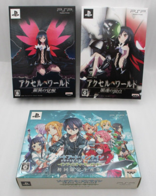 PSP Sword Art Online Infinity Moment & Accel World Stage 01 & 02 3Games Japan
