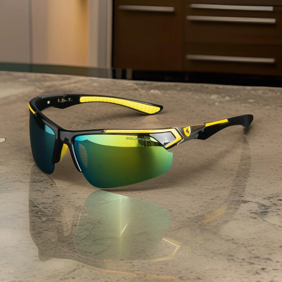 Gafas de sol deportivas polarizadas al aire libre ciclismo conducción pesca envoltura UV400 Foto 3 de 4